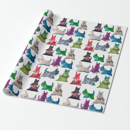 Papel de embrulho Colorido Scottie