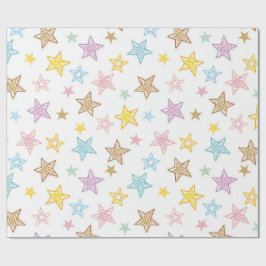 Papel de embrulho Colorido Stars