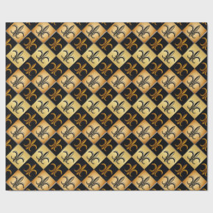 Papel de embrulho com azulejo Fleur De Lis