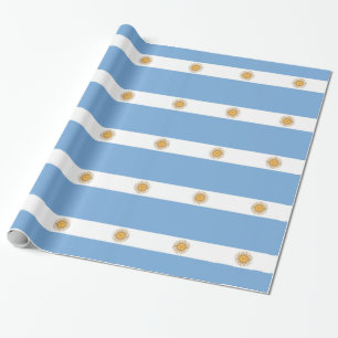 Papel de embrulho com bandeira da Argentina