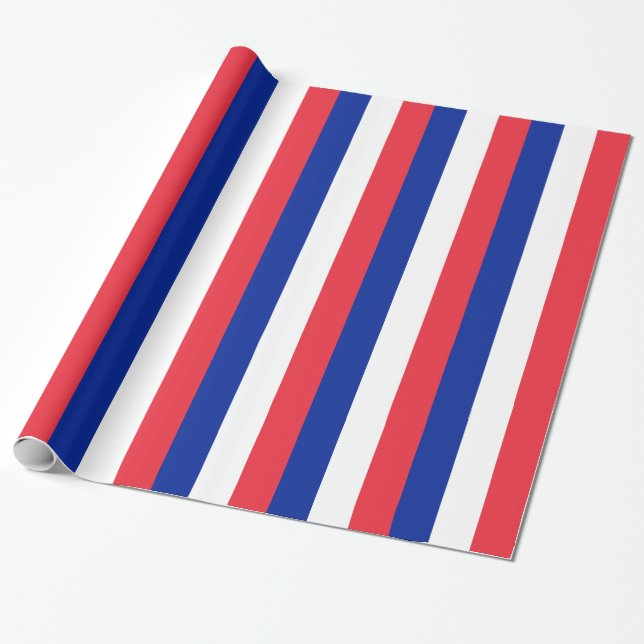 Papel de embrulho com bandeira da França (Desenrolado)