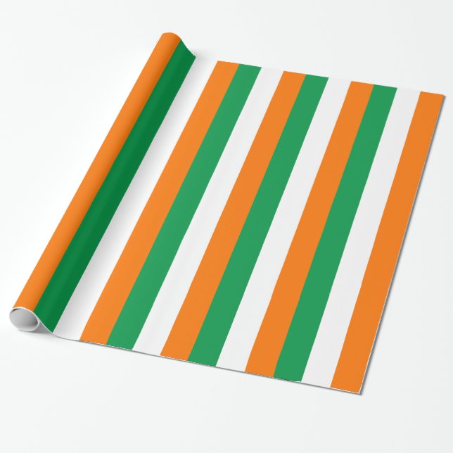 Papel de embrulho com bandeira da Irlanda (Desenrolado)