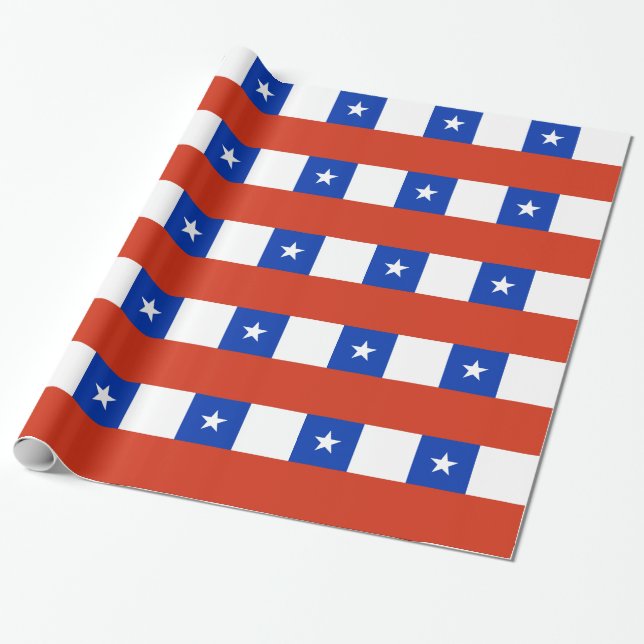 Papel de embrulho com bandeira do Chile (Desenrolado)