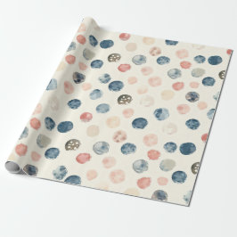 Papel de embrulho com bolinhas em aquarela suave