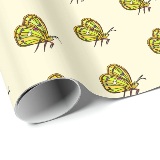Papel de Embrulho com Borboletas (Ponta do rolo)