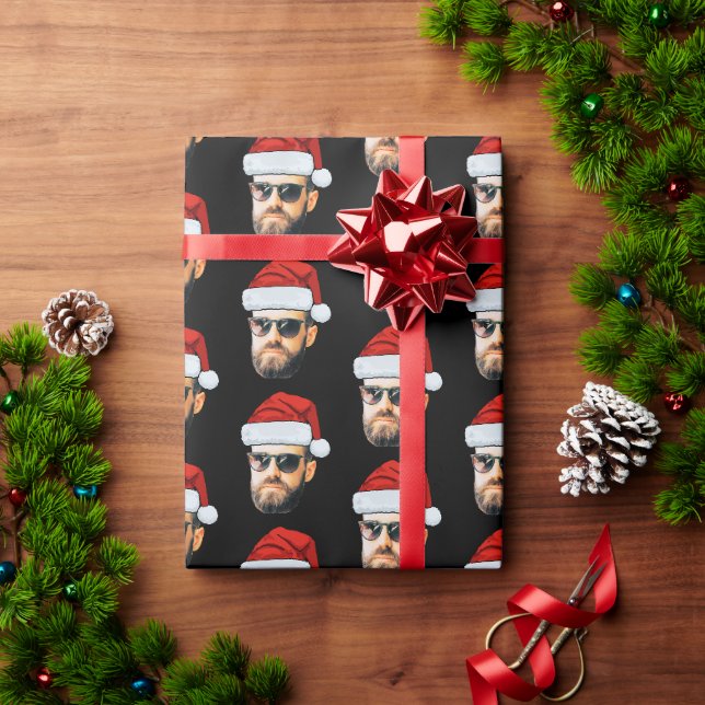 Papel de embrulho com chapéu de Papai Noel persona (Presente de Natal)
