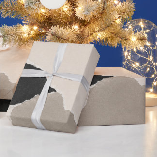 Papel de embrulho com colagem de papel rasgado neu