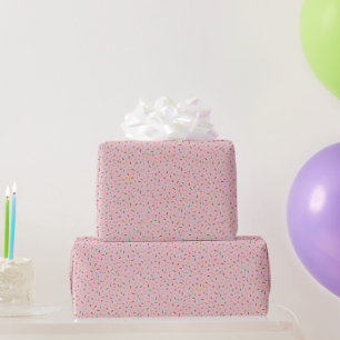 Papel de embrulho com confeitos cor-de-rosa Celebr