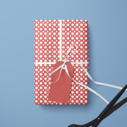 Papel de embrulho com Corações Xadrez Vermelho Ele