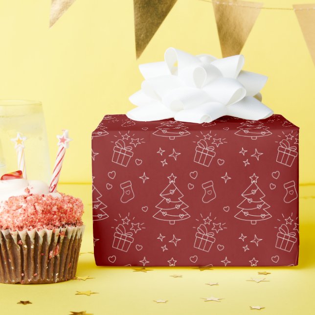 Papel de embrulho com desenho de Natal  (Festa de aniversário)