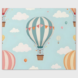Papel de embrulho com design de balão de ar