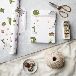 Papel de embrulho com design de dinossauro de Nata