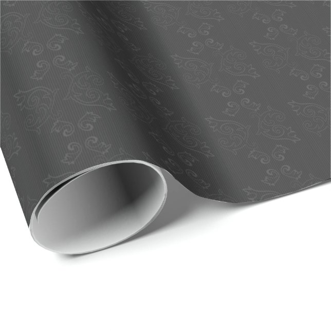 Papel de embrulho com espirais cinzentos (Ponta do rolo)