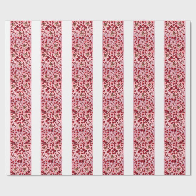 Papel de embrulho com estampa de laço de coração c (Aberto)