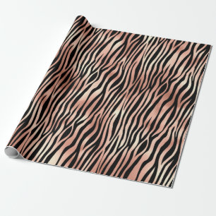 Papel de embrulho com estampa de zebra em rosa dou