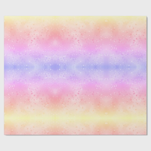 Papel de embrulho com estampa tie-dye pastel, colo (Aberto)