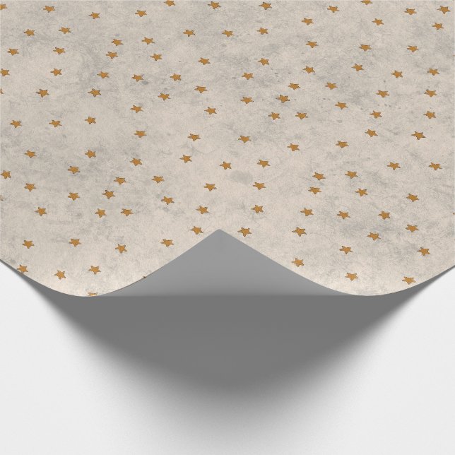 Papel de Embrulho com Estrelas Douradas (Ponta)