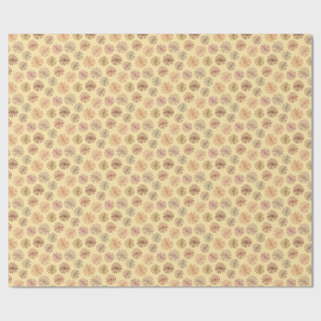 Papel de Embrulho Com Flores de Aquarela (Aberto)
