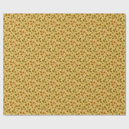 Papel de embrulho com folhas de outono