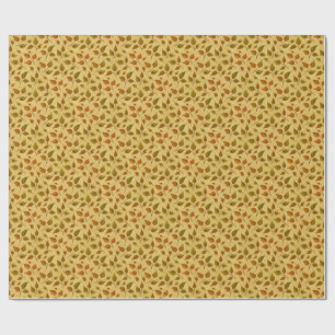Papel de embrulho com folhas de outono