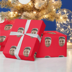 Papel de embrulho com foto de rosto personalizada