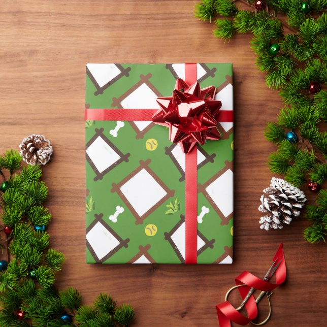 Papel de embrulho com foto personalizada de cachor (Presente de Natal)