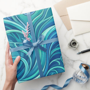 Papel de embrulho com gavinhas de videira abstrata