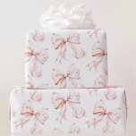 Papel de Embrulho com Laço Rosa Elegante<br><div class="desc">Adicione um toque de sofisticação ao seu presente com este Papel de Embrulho com Laço Rosa Elegante. Com laços delicados e macios em rosa claro, lindamente arranjados em um fundo branco, este design é perfeito para casamentos, chá de noiva, chá de bebê, aniversários e outras ocasiões especiais. Os tons pastéis...</div>