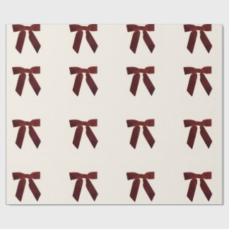 Papel de embrulho com laço vermelho vintage