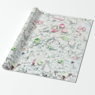 Papel de embrulho com lantejoulas e sequins