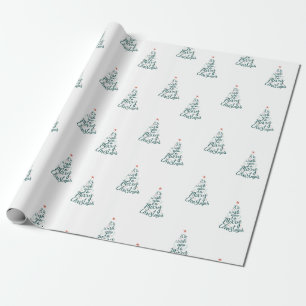 Papel de embrulho com Letra Manual de Natal