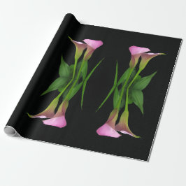 Papel de embrulho com lírio Calla de 30" x 6'