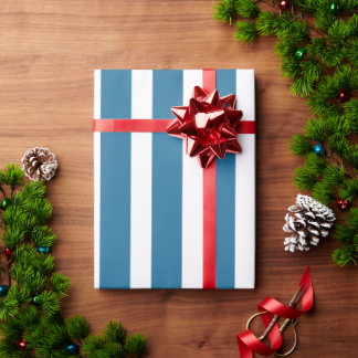 Papel de embrulho com listras verticais azul-teal