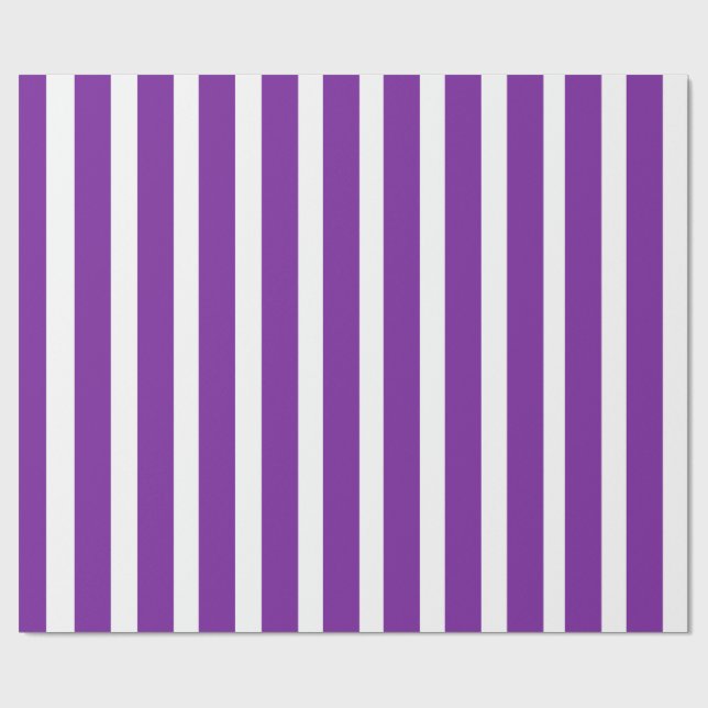 Papel de embrulho com listras verticais roxo e bra (Aberto)