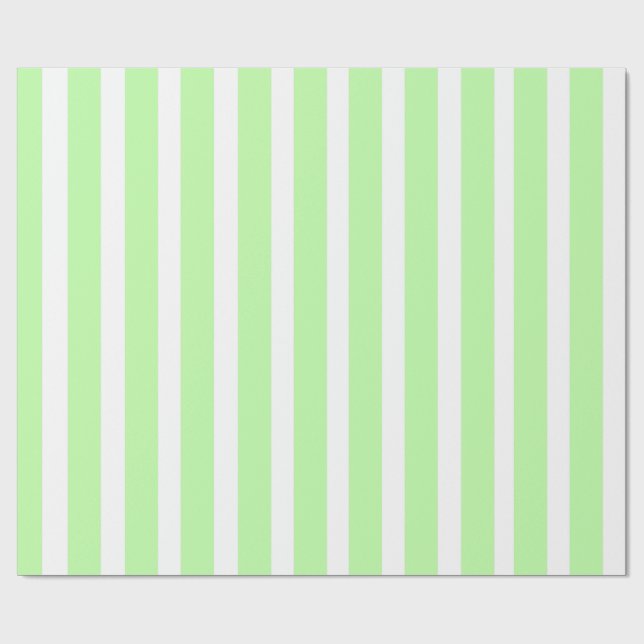 Papel de embrulho com listras verticais verde ment (Aberto)