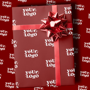 Papel de embrulho com logotipo, logotipo da empres