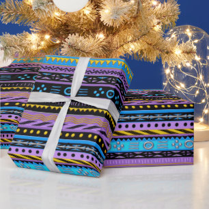 Papel de embrulho com padrão africano