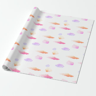 Papel de embrulho com padrão contínuo de nuvens