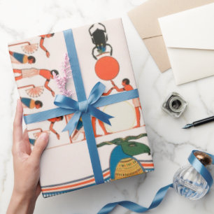 Papel de embrulho com padrão de arte do Antigo Egi
