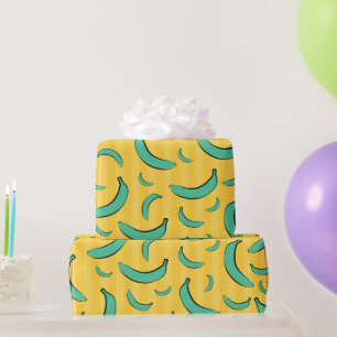 Papel de embrulho com padrão de banana