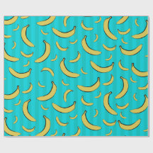 Papel de embrulho com padrão de banana
