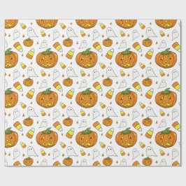 Papel de embrulho com padrão de Candy Corn