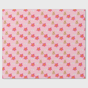 Papel de embrulho com padrão de estrela floral ros