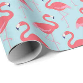 Papel de embrulho com padrão de flamingo de praia