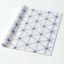 Papel de embrulho com padrão de floco de neve em d