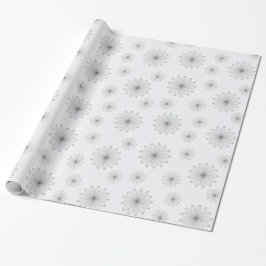 Papel de embrulho com padrão de floração etérea