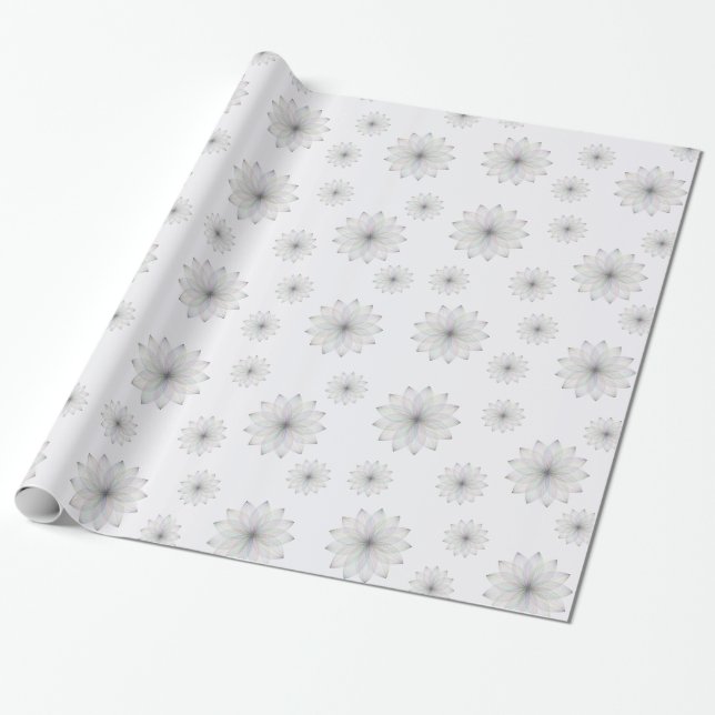 Papel de embrulho com padrão de floração etérea (Desenrolado)