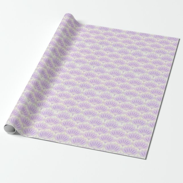 Papel de embrulho com padrão de flores de lavanda  (Desenrolado)