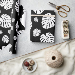 Papel de Embrulho com Padrão de Folhas de Palmeira