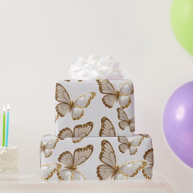 Papel de embrulho com padrão de frutas rústico (Presentes para festas)